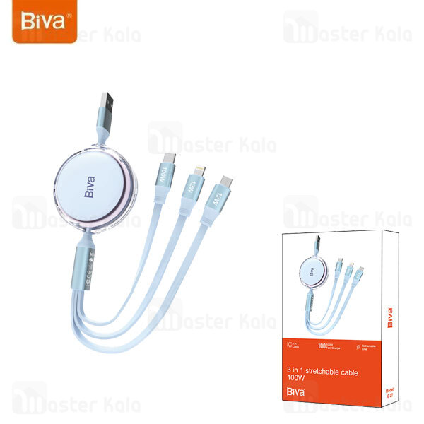 کابل سه سر بیوا Biva C-22 طول 1.1متر توان 100 وات 